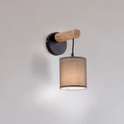 JUST LIGHT. GmbH Zelena stenska svetilka Tribu s papirnatim senčnikom - Dnevna soba/jedilnica - črna, svetel les, sivo-rjava - Kovina
