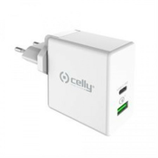 Celly kucni punjac ProPower 45W sa dva USB ulaza u beloj boji ( TCUSBC45WWH )