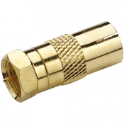 renkforce SAT-/Antenski adapter (pozlačen) [F-vtič v antenska vtičnica 75 ] renkforce