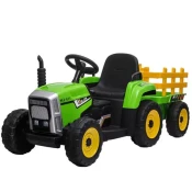 Deciji traktor sa prikolicom na akumulator 261 zeleni