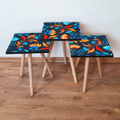 HANAH HOME Set 3 stocica 3Shp166 Multicolor