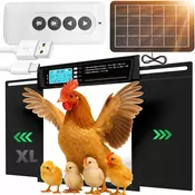 Elektronska solarna avtomatska LCD vrata za kokošnjak 38x28cm črna