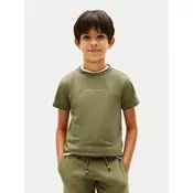 Tommy Hilfiger Majica Essential Logo KB0KB09666 Zelena Regular Fit