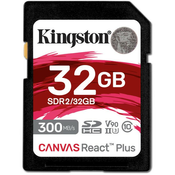 CARD 32GB Kingston Canvas React Plus SDXC 300MB/s