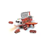 Alltoys Gasilsko letalo s tovornim prostorom + 3 avtomobili 1:64
