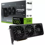 ASUS grafička kartica NVIDIA GeForce RTX 5080 OC Edition 16 GB GDDR7 (PRIME-RTX5080-O16G) VGA, PCIe 5.0, 1x HDMI 2.1b, 3x DisplayPort 2.1b