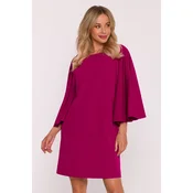 Stylove Womans Dress with batwing sleeves - plum