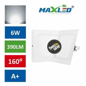 LED vgradna/nadgradna svetilka 2v1 6W kvadratna nevtralno bela