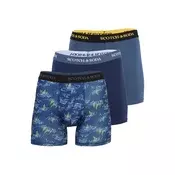 SCOTCH & SODA Boksarice  safir / temno modra / med / off-bela