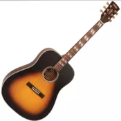 Vintage Historic Series Dreadnought Acoustic Guitar ~ Vintage Sunburst