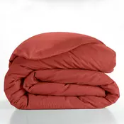 Opečnato oranžna bombažna prevleka za odejo za zakonsko posteljo/podaljšana 240x220 cm Lina – douceur dintérieur