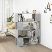 Ormaric za knjige / sobna pregrada boja betona 100x24x124 cm