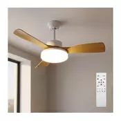 Brilagi - LED stropni ventilator sa prigušivačem LED/34W/230V 106 cm bela/smeđa + daljinski upravljač