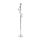 AZZARDO 2101 | Sybilla Azzardo podna svjetiljka 150cm s prekidacem 6x G9 krom, bijelo, opal
