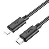 Hoco USB-C–Lightning kabel Hoco PD 2,4 A, 20 W, 1 m, X88, črn