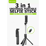 BAVIN Bežični selfi tripod štap/ crna