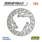 NG Sprednji zavorni disk Derbi, Gas Gas Cross, jeklo 260x108x3,5 mm