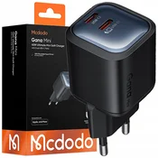 Mcdodo MCDODO HITR STENSKI POLNILEC ZA TELEFON, NAPAJALNIK 2X USB-C PD GAN 45W