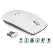 Brezžična miška 4D USB SATURN, bela 73138