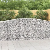 Vidaxl Obokane gabion košare 15 kosi 400x50x100/120cm pocinkano železo