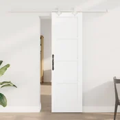 vidaXL Drsna vrata 61 x 198,5 cm Inženirski les Bela
