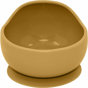 PETITE&MARS Silikonska skleda z priseskom TAKE&MATCH Intense Ocher 6m+