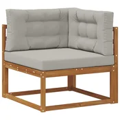 Set vanjskih sofa 8 pcs Prirodna i Svjetlosiva