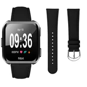 INF Kompatibilen Usnjen Pas z Litchi Vzorec za Fitbit Versa2/Versa Lite Black, (5000079214)