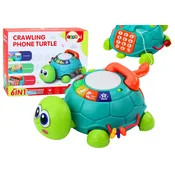 Interaktivni izobraževalni telefon Turtle 6 v 1 z lučmi in zvoki, zelen