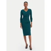 Rinascimento Cocktail obleka CFC0126655003 Zelena Slim Fit