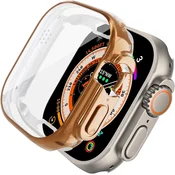 YuiYuKa TPU zaščitni ovitek za Apple Watch Ultra/Ultra 2 49 mm – roza zlat