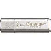Kingston IronKey Locker+ 50/64GB/USB 3.1/USB-A/Srebrna