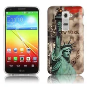 Cadorabo Cadorabo Case, združljiv z LG -jem z New Yorkom - Kip Of Liberty Print - Trda zaščitna ovitek pri trendovskem oblikovanju, (20563823)