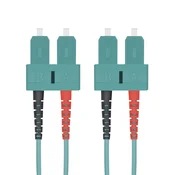 helos LWL OM3 Patchkabel Duplex LSZH 3,0mm SC/SC aqua 10,0m