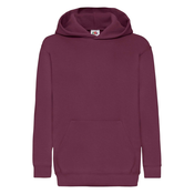 Burgundy childrens sweatshirt Classic kangaroo Fruit of the Loom