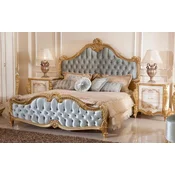 Casa Padrino luxury baroque bedroom set turquoise/white/brown/gold - 1 Double Bed with Headboard & 2 Bedside Tables - Baroque bedroom furniture - Luxury furniture in baroque style