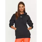 Under Armour RIVAL FLEECE HOODIE, ženski pulover, crna 1379500