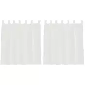Voile zavjese s petljama 2 kom bijele 140x140 cm