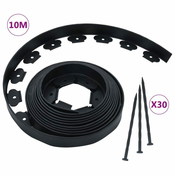 VIDAXL fleksibilni rubnjak za travnjak s 30 klinova (10m, 5cm)