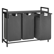 VITAPUR koš za perilo Vasagle Ila Trio – 3 x 38 L, siv