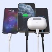 DUDAO USB-C na iPhone Lightning kabel, 30 W, 1 m, črn