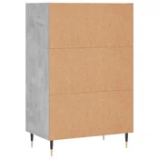 Visoka komoda siva boja betona 57x35x90 cm konstruirano drvo