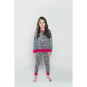 Childrens pyjamas Rea long sleeves, long legs - print/crimson