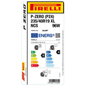 Pirelli 235/40R19 P-ZERO (PZ4) 96W XL, Pot: B, Pri: A, Buka: 70 dB