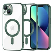 Ovitek Techsuit Luxury Crystal MagSafe za iPhone 13 - deep green