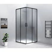 SIGMA SIMPLY BLACK Shower Enclosure, square, 900x900 mm, Corner Entrance, Brick glass - 90x90 cm - Gelco - SIGMA SIMPLY BLACK - 36 - Kvadrat z vogalnim vhodom - 900 - 1900 - 900 - 6 - 14