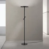ORION Teide LED podna lampa, crna, metalna, lampa za citanje, prigušivac - Dnevni boravak/blagovaonica - Moderan - mat crna - Aluminij