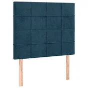 Vidaxl Vzglavje postelje temno modro 100x5x118/128 cm žametno