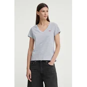 LEVIS ® Majica Perfect V-Neck Tee  mornarska / svetlo modra / bela