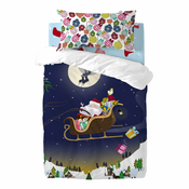 Djecja pamucna posteljina Mr. Fox Merry Christmas, 100 x 120 cm